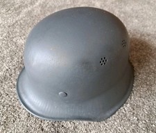 Alter deutscher Stahlhelm M 34 Feuerwehrhelm Feuerschutzpolizei Feuerwehr 