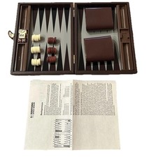 Backgammon Koffer vintage Hartung Berlin Spiele Koffer 34*23cm Magnetisch Reise