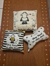 Sheepworld Kissen Konvolut Ohne Dich ist alles doof   Katze & Hund  Gebraucht