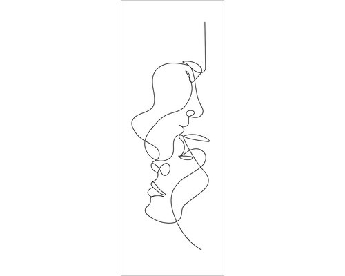 Glasbild face lines - face,