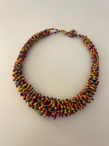 Kette miniperlen bunt - kette,, miniperlen,