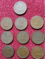 BRD 2 Pfennige 1958 G in ss 10 Stück
