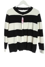 FRIENDTEX Strick Cardigan Damen Strickbekleidung Gr. DE 40 schwarz-weiß