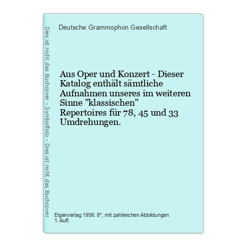 Aus oper und konzert dieser - aus,