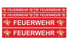 6 x Feuerwehr Aufkleber Folie