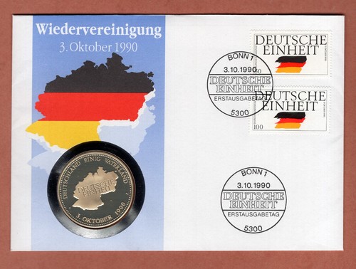 Numisbrief wiedervereinigung - -,