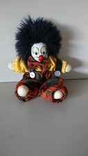 Porzellan Clown Puppe Latzhose Puppenhose bunt Schleife ?