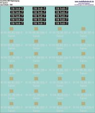 H0-Decals: DDR Regierungszug Loknummer und Wagennummern, Siebdruck! 087-5560