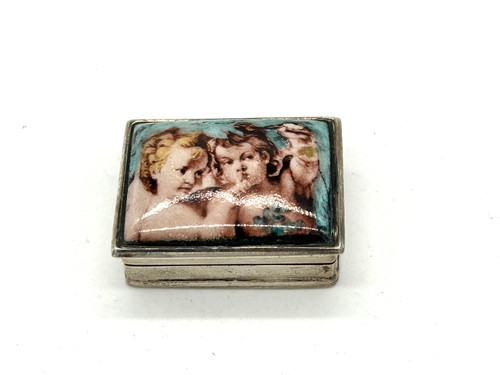 Sterling silber pillendose - silber, 925