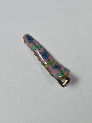Vintage enamel purple green - purple,