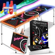 Bier-Pong-Tischset | 100 Tassen + 6 Bllen | Party-Spiel