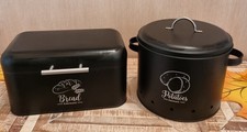 Edelwald Set Brotkasten Brotbox + Kartoffeltopf mit Belüfungsschlitz und Gitter