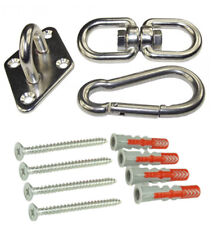 Edelstahl Montage Set Boxsack Aufhängung Wandhaken Karabiner Drewirbel Schrauben