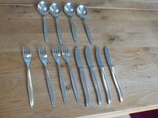 WMF Cromargan Stockholm Besteck Set für 4 Personen 12 Teile Pistolengriff