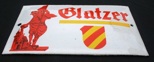 Emailleschild glatzer - emailleschild,