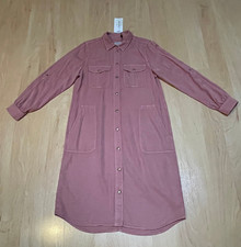 Kleid, Hemdblusenkleid, summum, Größe 38, Gürtel, Langarm, altrosa/dunkellachs