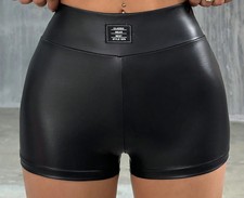 Shorts Hot Pants Wetlook schwarz Gr. XL Neu