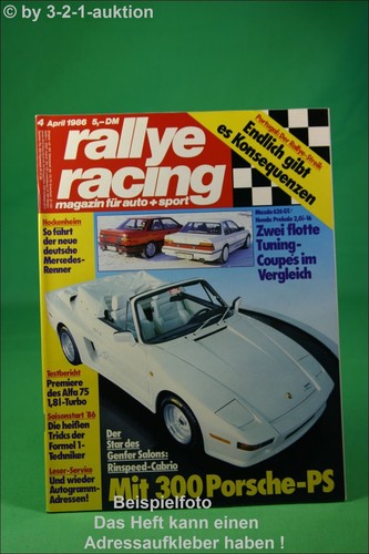 Rallye racing rinspeed - 4/86,