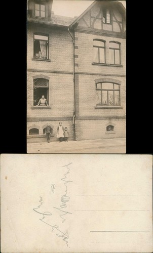 Ansichtskarte backsteinhaus - ansichtskarte,