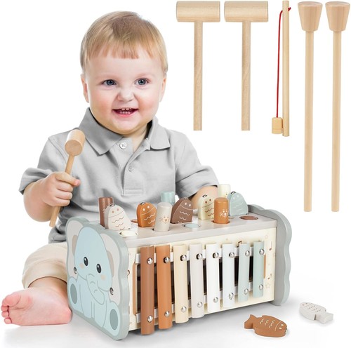 Hammerspiel holzspielzeug 4in1 - hammerspiel,