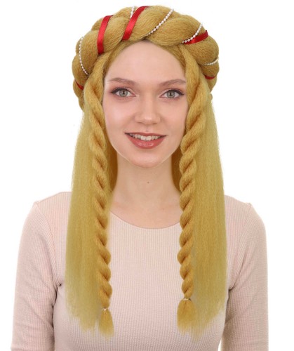Lange blonde geflochtene