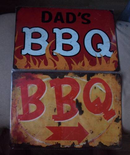 Blechschild bbq - 2x,