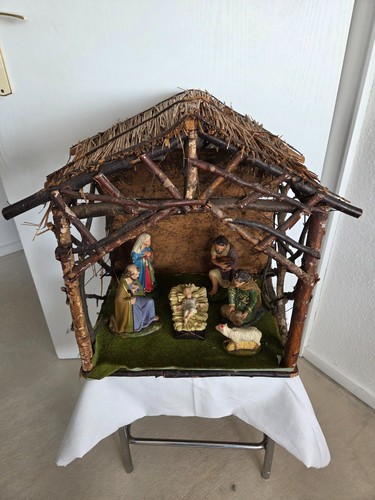 Antike weihnachtskrippe mit - antike,