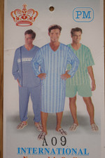 Herren Nachthemd Nachtwäsche langarm Longshirt Baumwolle...Größe M,L,XL,XXL