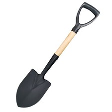 Gärtner Garten Spaten Schaufel handlich Mini Spitzspaten 67cm D-Griff Trittkante