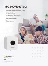 Wechselrichter Growatt  MIC 1500TL-X bis 2100W PV ohne WiFi Stick