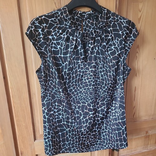 Seidige bluse ärmellos - bluse, gr.38