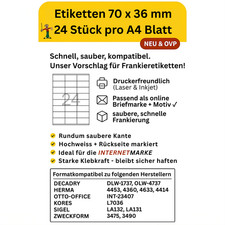 240 Etiketten selbstklebend 70
