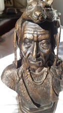 Bronzebüste indianer - bronzebüste,