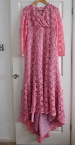 Rosa spitze ballkleid kleid - rosa,