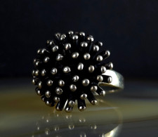 Ring Silber 925 Modernist 19,5 mm massiv geschwärzt - extravagant & ausgefallen