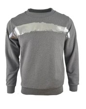 Maison Margiela Sweatshirt Pullover Herren Gr. XL Grau Silber Folie...