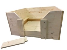Wurfkiste Wurfbox Welpenkiste 80x80x40cm mit Holzboden und Schutzleisten 