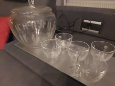 Altes Bowle Service Mit 5 Gläsern 60er Jahre