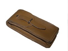 Französische Armee Koppeltasche Magazintasche Leder braun   Militär Vintage army