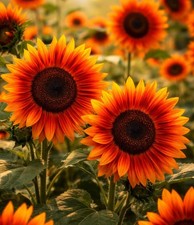 Sonnenblumen Rot-Orange 🌻
