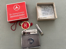 Vintage Mercedes 825 Silber Sturmfeuerzeug 1000 Zunder Duolex
