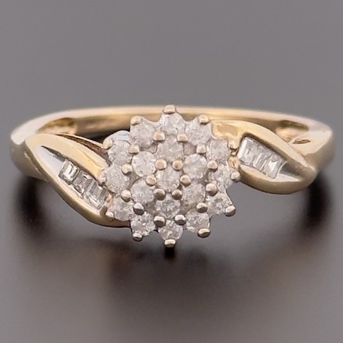 Cluster diamantring kt - cluster-diamantring,