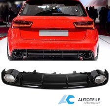 Heckdiffusor mit chrom Auspuffblende passt für AUDI A6 S6 C7 S LINE LIMO 14-18