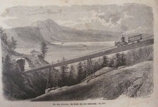 Holzstich eisenbahnen die - eisenbahnen,