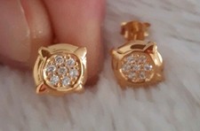 925 Silber Ohrringe 14K Vergoldet 925 Silber Ohrstecker Ohrschmuck Neu