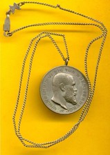 Württemberg, tragbare Medaille mit Kette für Tapferkeit  (9310)