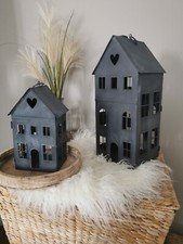  Haus Windlicht dunkel grau