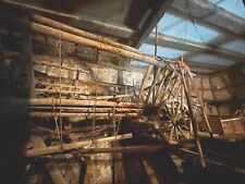 Antiker großer Ochsen Heuwagen 