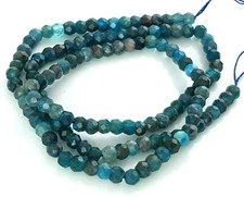 Apatit Abakus Rondellen facettiert 3x4mm türkis 38cm Strang SERAJOSY  