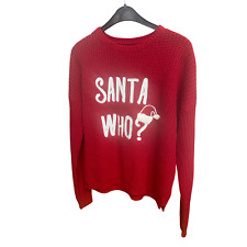 Fishbone Pullover Damen XS - Rot Neuwertig - Lustiger Christmas Look "Santa Who?